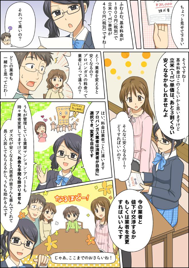 ガス代見直し／マンガ3ページ目